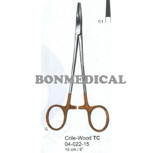 NS CRILEWOOD NEEDLE HOLDER 지침기 15CM #04-022-15 GOLD RINGS