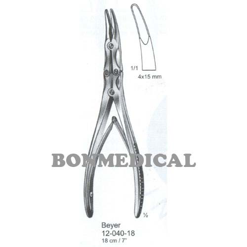 NS BEYER DOUBLE ACTION BONE RONGUER 론져 4X15MM POINT 18CM #12-040-18