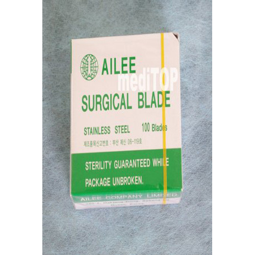 (2) 아이리 메스날 멸균 Ailee Surgical Blade Stainless Steel 100개/팩 *규격선택*