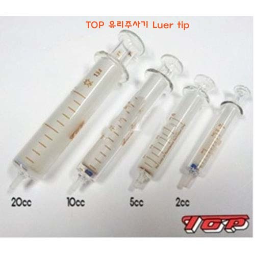 TOP 유리주사기 Glass Luer Tip 일반형 10개/묶음 *규격선택*D.D