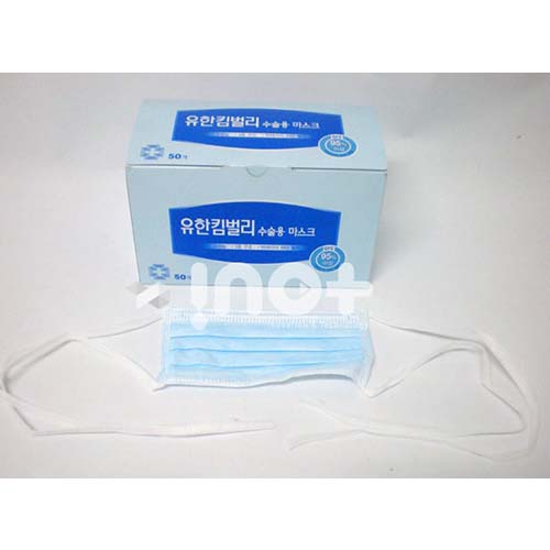 유한 수술마스크 #82000 블루 묶음형 일회용 의약외품 Surgical Mask 50개/팩